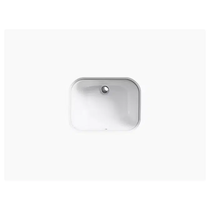 K-2890-4U Tahoe® Undermount bathroom sink with 4" oversize centerset faucet holes