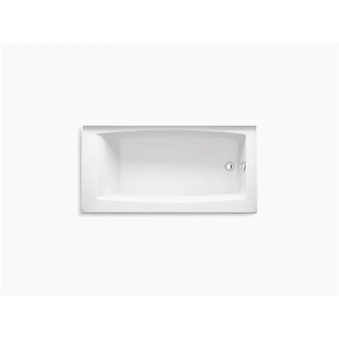 K-26109-RA Entity® 60" x 30" alcove bath with integral apron, integral flange and right-hand drain