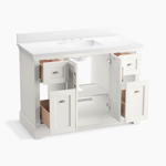 charlemont™ 48" bathroom vanity cabinet with sink and quartz top