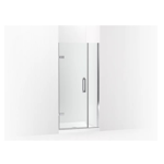 k-27589-10l components™ frameless pivot shower door, 71-9/16" h x 33-5/8 - 34-3/8" w, with 3/8" thick crystal clear glass