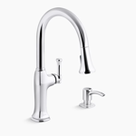 kanan™ pull-down kitchen sink faucet with soap/lotion dispenser