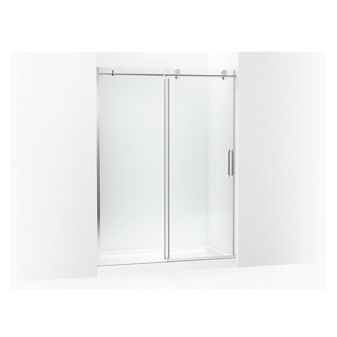 Cursiva™ Sliding shower door, 78" H x 56-1/8 - 59-7/8" W, with 5/16" thick Crystal Clear glass