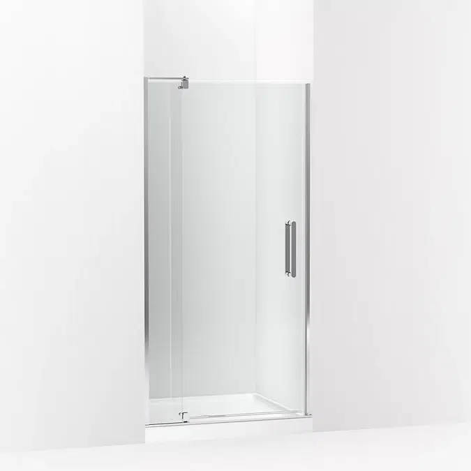 Echelon® 70" H pivot shower door with 5/16"-thick glass