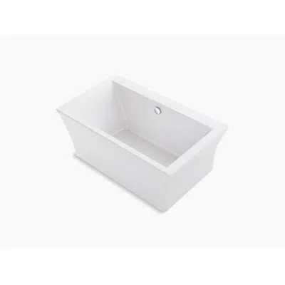 Image for K-24011 Stargaze® 60-3/16" x 34-1/4" freestanding bath with fluted shroud and center drain