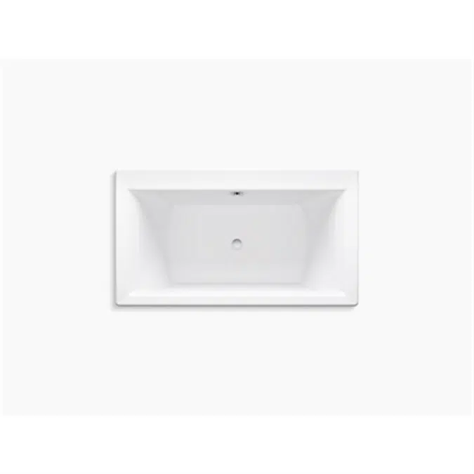 K-24011 Stargaze® 60-3/16" x 34-1/4" freestanding bath with fluted shroud and center drain