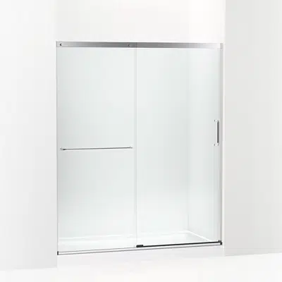 Elate™ Sliding shower door, 70-1/2" H x 56-1/4 - 59-5/8" W, with 1/4" thick Crystal Clear glass için görüntü