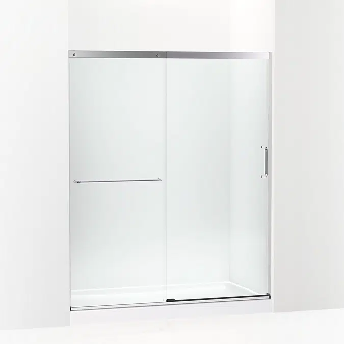 Elate™ Sliding shower door, 70-1/2" H x 56-1/4 - 59-5/8" W, with 1/4" thick Crystal Clear glass