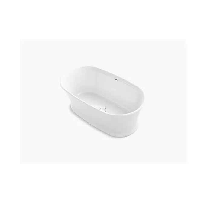 K-8332 Memoirs® 60" x 34" freestanding bath with center toe-tap drain