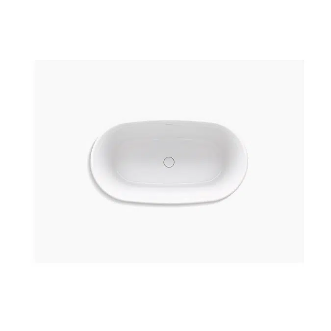 K-8332 Memoirs® 60" x 34" freestanding bath with center toe-tap drain