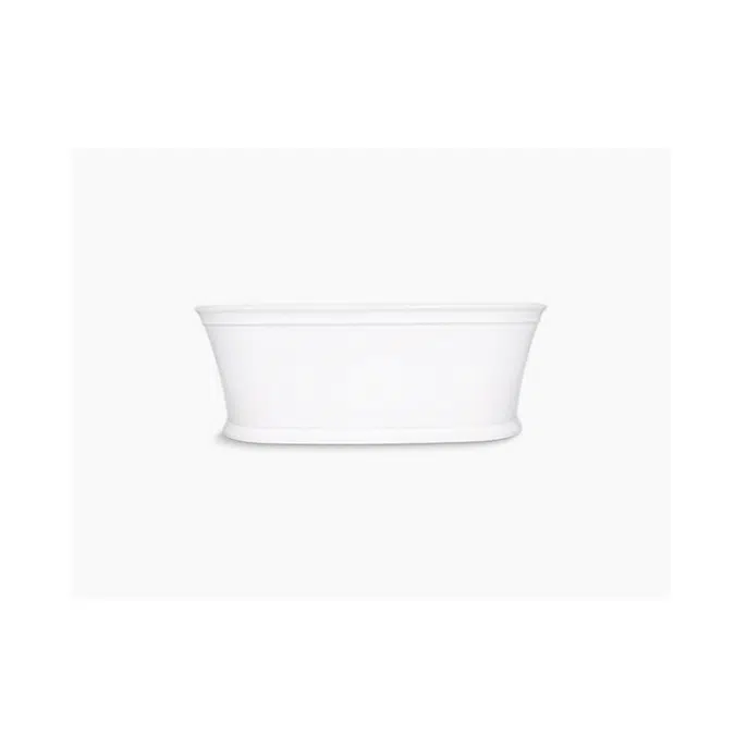 K-8332 Memoirs® 60" x 34" freestanding bath with center toe-tap drain