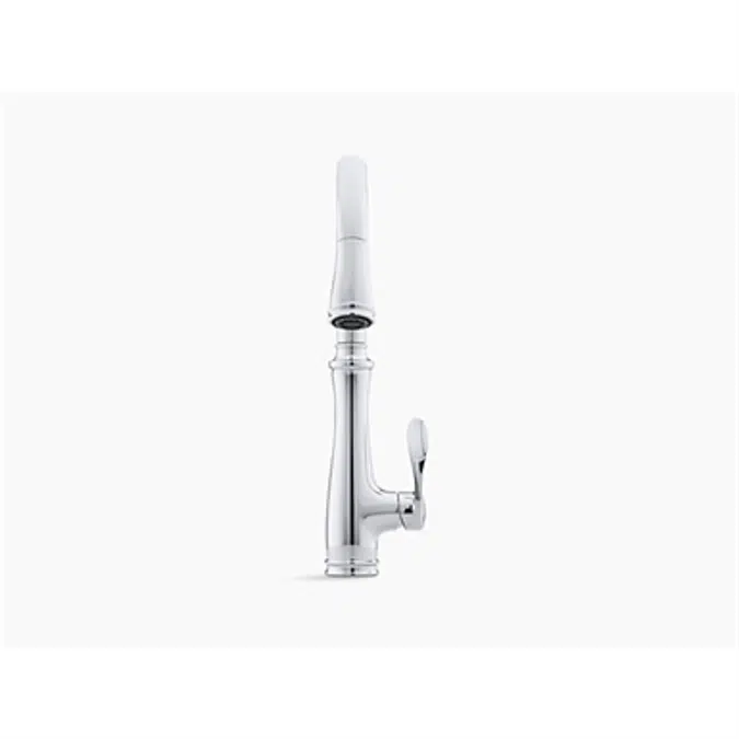K-560 Bellera® single-hole or three-hole kitchen sink faucet with pull-down 16-3/4" spout and right-hand lever handle, DockNetik(R) magnetic docking system, and a 3-function sprayhead featuring Sweep(R) spray