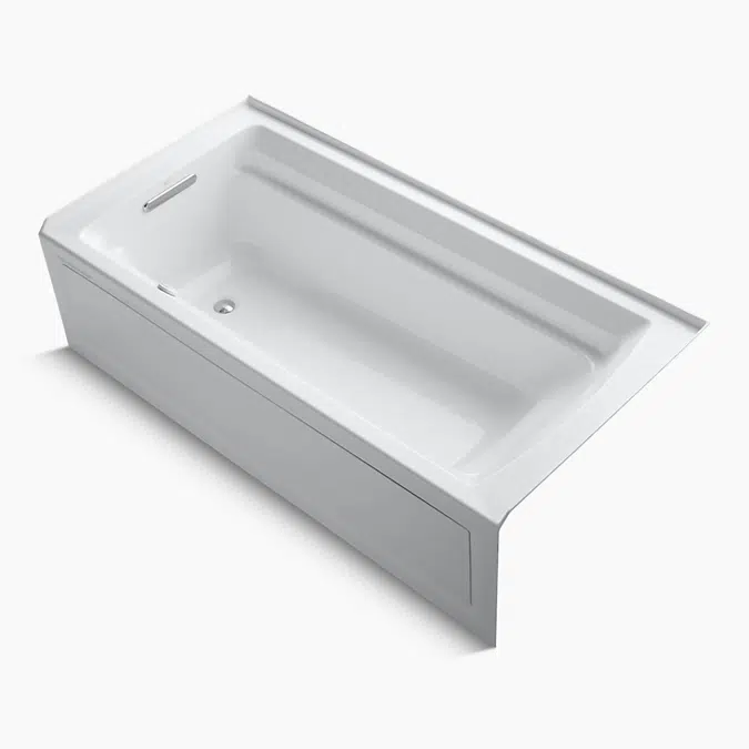 Archer® 72" x 36" alcove Heated BubbleMassage™ air bath, left drain