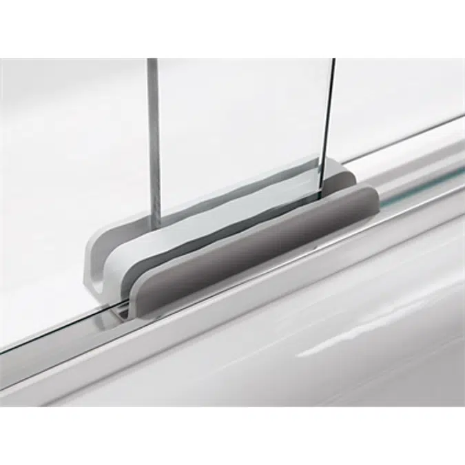 K-707201-L Revel® Sliding shower door, 70" H x 56-5/8 - 59-5/8" W, with 5/16" thick Crystal Clear glass