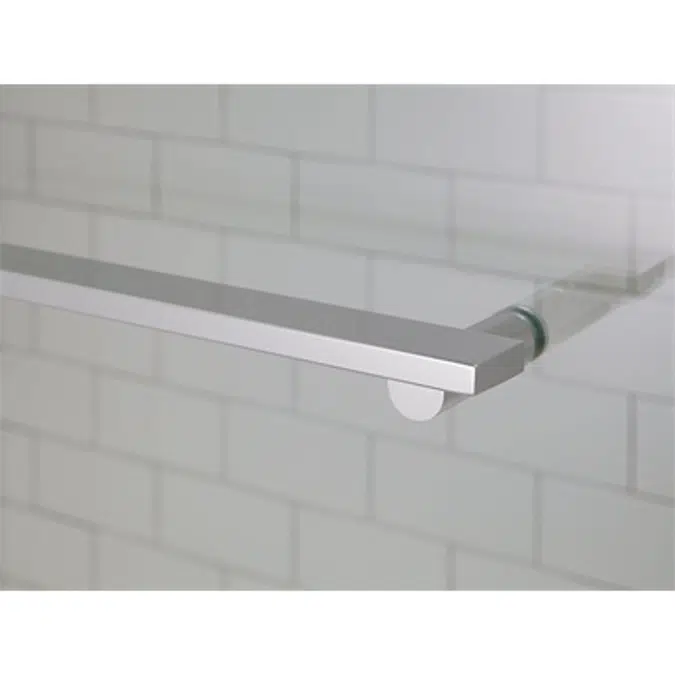 K-707201-L Revel® Sliding shower door, 70" H x 56-5/8 - 59-5/8" W, with 5/16" thick Crystal Clear glass