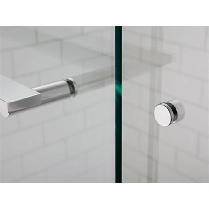 K-707201-L Revel® Sliding shower door, 70" H x 56-5/8 - 59-5/8" W, with 5/16" thick Crystal Clear glass