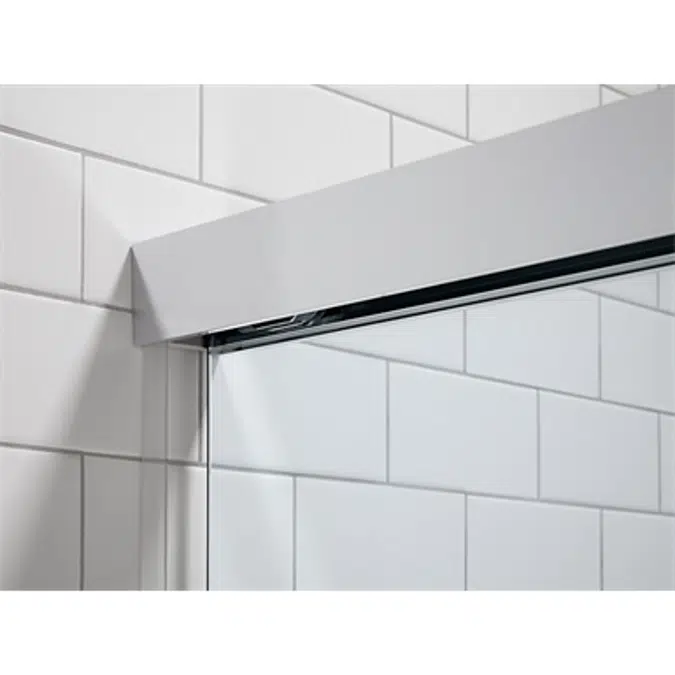 K-707201-L Revel® Sliding shower door, 70" H x 56-5/8 - 59-5/8" W, with 5/16" thick Crystal Clear glass