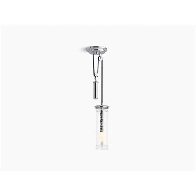 K-23340-PE01 Damask® One-light adjustable pendant