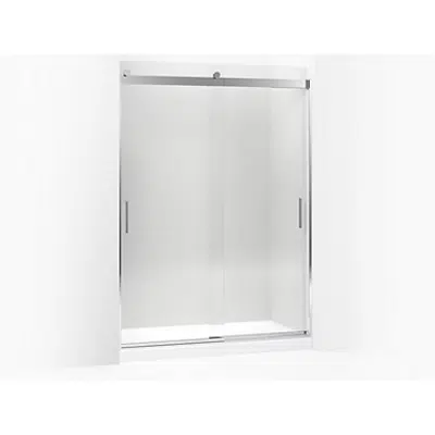 Image for K-706165-L Levity® Sliding shower door, 82" H x 56-5/8 - 59-5/8" W, with 5/16" thick Crystal Clear glass