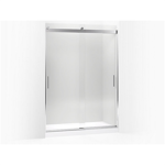 k-706165-l levity® sliding shower door, 82" h x 56-5/8 - 59-5/8" w, with 5/16" thick crystal clear glass