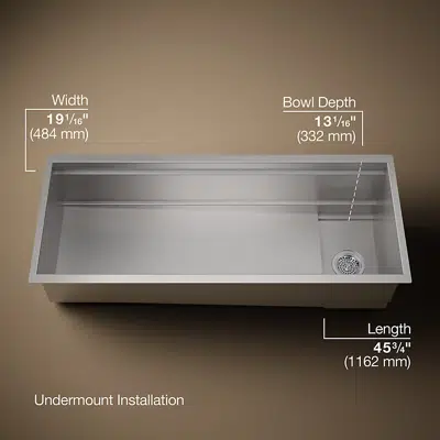 Image for Synthos™ 45-3/4" undermount single-bowl workstation kitchen sink