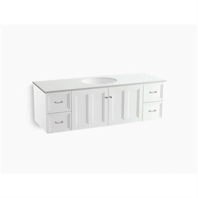 K-99523 Damask® 60" wall-hung bathroom vanity cabinet with 2 doors and 4 drawers