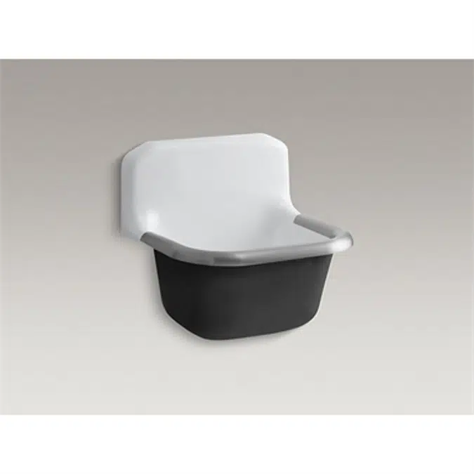 K-6719 Bannon™ 24" x 20-1/4" wall-mount or P-trap mount service sink with rim guard and blank back