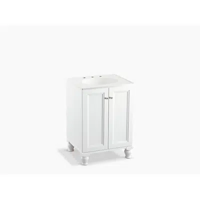 Image for K-99513-LG Damask® 24" bathroom vanity cabinet with furniture legs and 2 doors