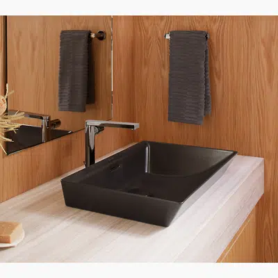 Image for Brazn™ 23" rectangular semi-recessed vessel bathroom sink