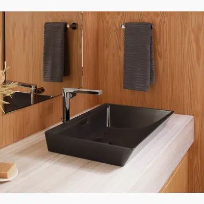 Image pour Brazn™ 23" rectangular semi-recessed vessel bathroom sink