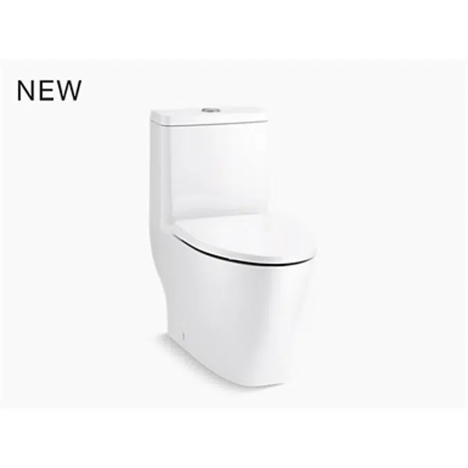 K-23188 Reach® Curv One-piece compact elongated dual-flush toilet with skirted trapway