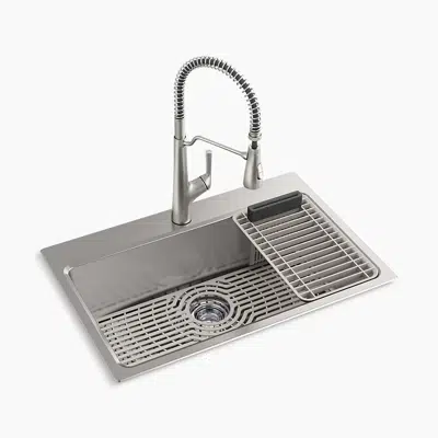 Immagine per Pro-Function™ 33" top-/undermount single-bowl workstation kitchen sink kit