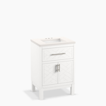 accra™ 24" bathroom vanity cabinet with sink and quartz top