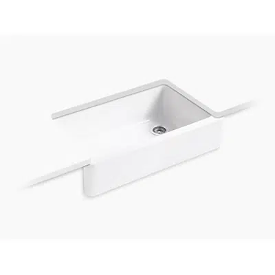 K-RH6489 Whitehaven® Undermount single-bowl farmhouse kitchen sink with tall apron için görüntü