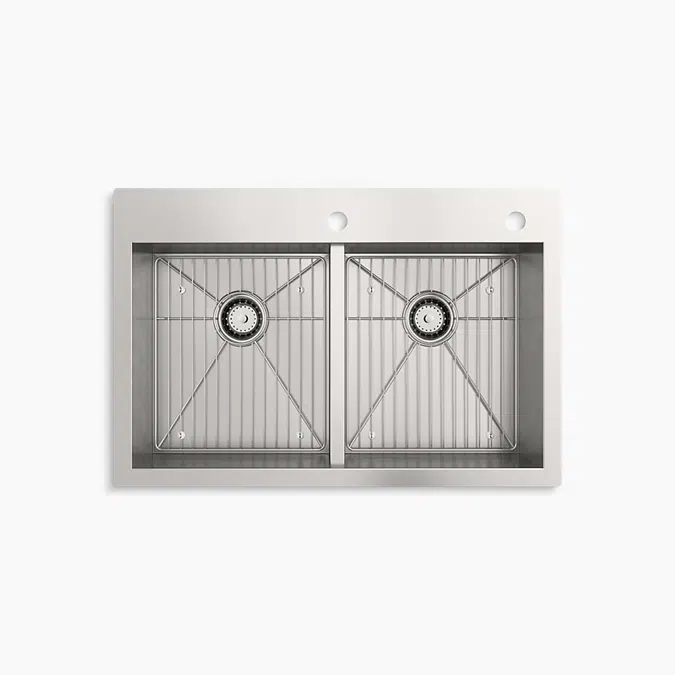 Decree® 33" top-/undermount double-bowl kitchen sink