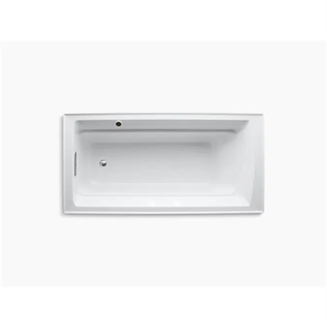 K-1125-W1 Archer® 72" x 36" drop-in bath with Bask® heated surface and end drain
