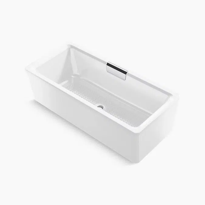 Volute™ 63" x 28-3/8" freestanding bath with shroud