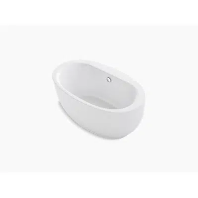 Image for K-24002 Sunstruck® 60" x 34" oval freestanding bath with fluted shroud and center drain