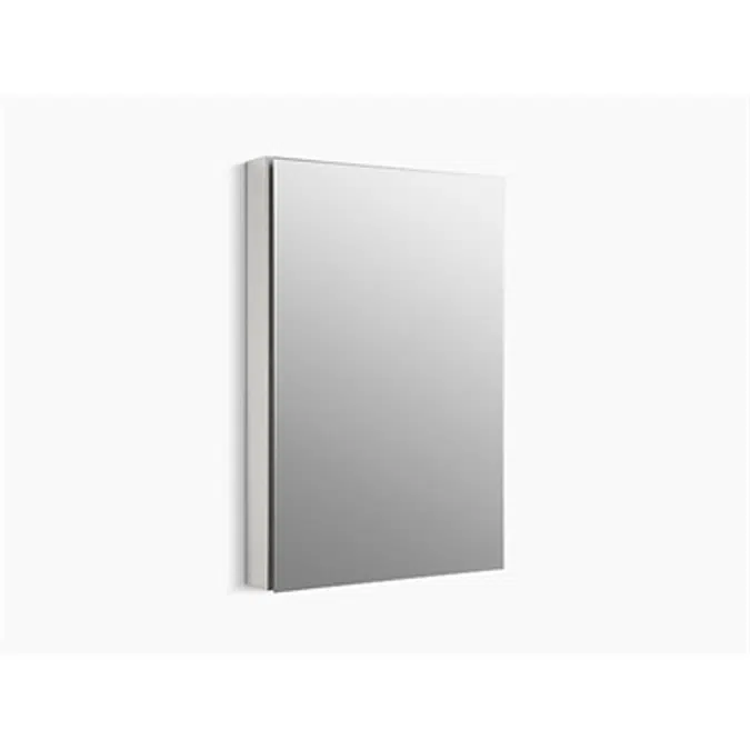 K-2943-PG Catalan® 24-1/8" W x 36-1/8" H aluminum single-door medicine cabinet with 170 degree hinge