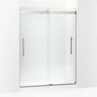 Image for Tellin® Frameless sliding shower door, 78" H x 56-5/8 - 59-5/8" W, with 5/16" thick Crystal Clear glass