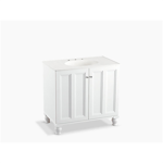 k-99518-lg damask® 36" bathroom vanity cabinet with furniture legs and 2 doors