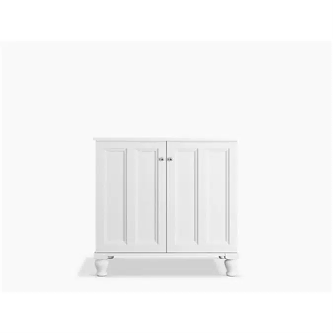 K-99518-LG Damask® 36" bathroom vanity cabinet with furniture legs and 2 doors