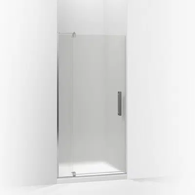 kép a termékről - Revel® Pivot shower door, 74" H x 31-1/8 - 36" W, with 5/16" thick Frosted glass