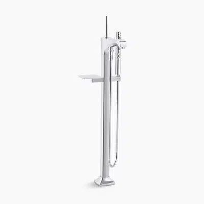 Margaux® Floor-mount bath filler trim with handshower图像