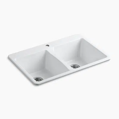 imagem para Deerfield® 33" top-mount double-bowl kitchen sink
