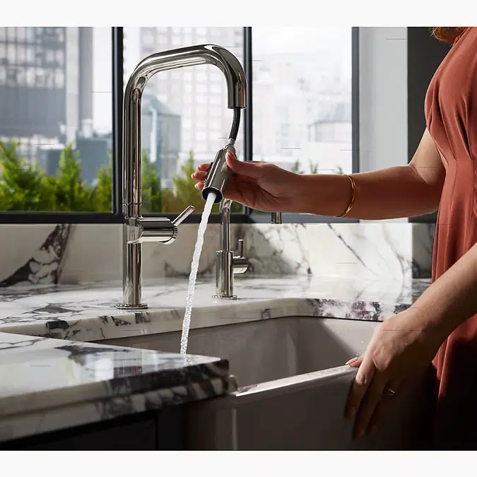 Components® Touchless pull-down kitchen sink faucet with two-function sprayhead