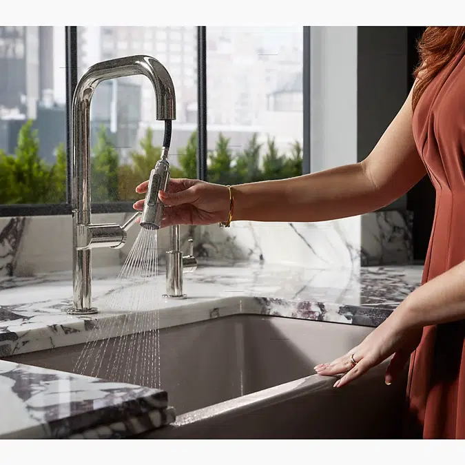 Components® Touchless pull-down kitchen sink faucet with two-function sprayhead