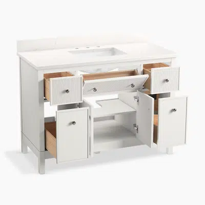 Image for Malin™ by Studio McGee 48" bathroom vanity cabinet with sink and quartz top