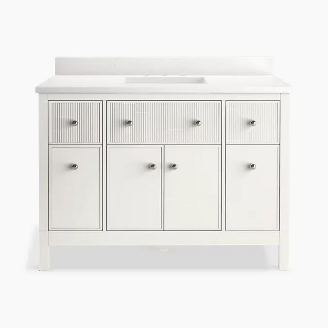 Malin™ by Studio McGee 48" bathroom vanity cabinet with sink and quartz top