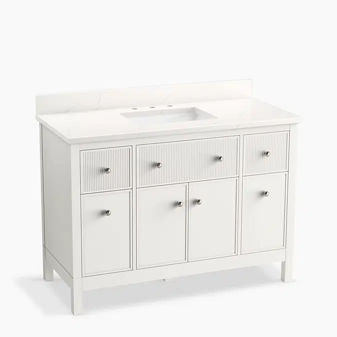 Malin™ by Studio McGee 48" bathroom vanity cabinet with sink and quartz top