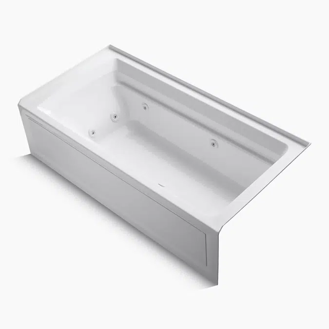 Archer® 72" x 36" alcove whirlpool bath, right drain